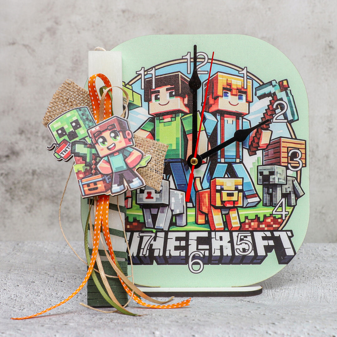 Λαμπάδα Minecraft ρολόι